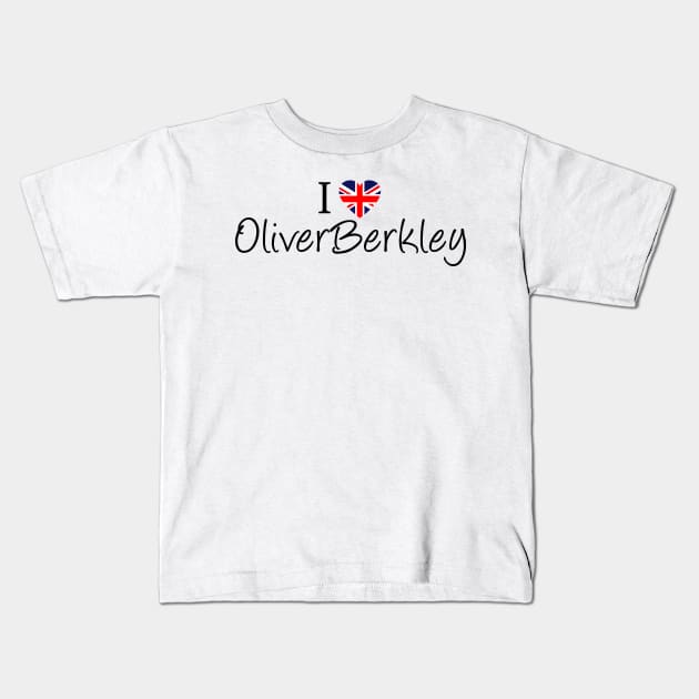 I Love Oliver Berkley Kids T-Shirt by Jacquelie